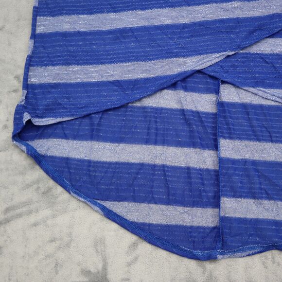 Lula Roe Sweater Womens S Blue Striped Lindsay Cardigan Komono Cover Up - Picture 7 of 14